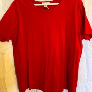Jones New York Sport Red short sleeve top for women size XL